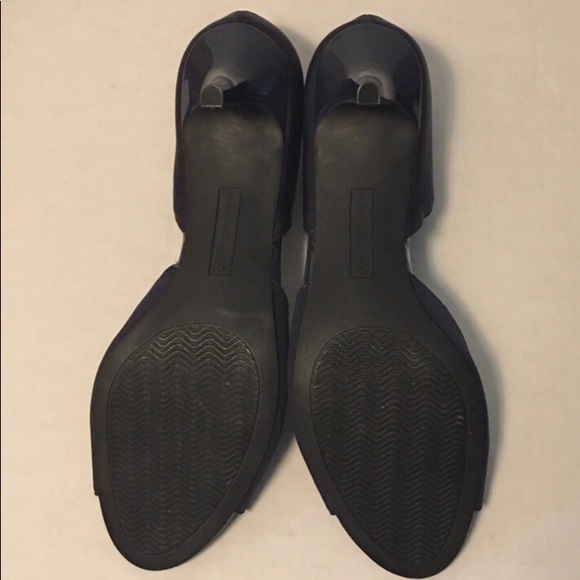 Bandolino Navy Fabric Open Toe Heel - Picture 4 of 5